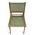Stylish outdoor dining chair with smooth teak wood frame and sage/moss green twisted faux rattan woven seat and back. Each...