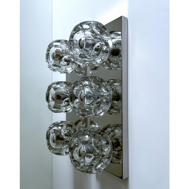Large Space Age Glass Sconces from Peill & Putzler, 1970s, Set of 2 For Sale - Image 11 of 18