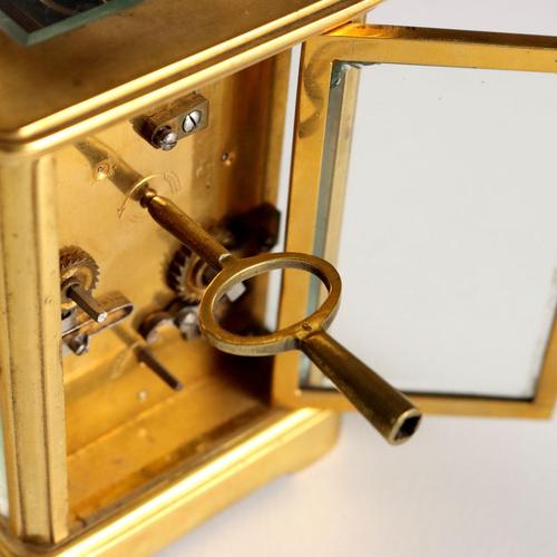 Gilded Bronze Desk Clock For Sale - Image 12 of 13