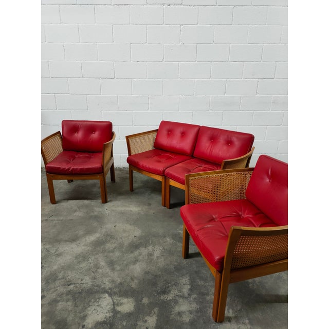 Vintage Danish Chairs and Sofa from CFC Silkeborg, 1980, Set of 3 For Sale - Image 6 of 8