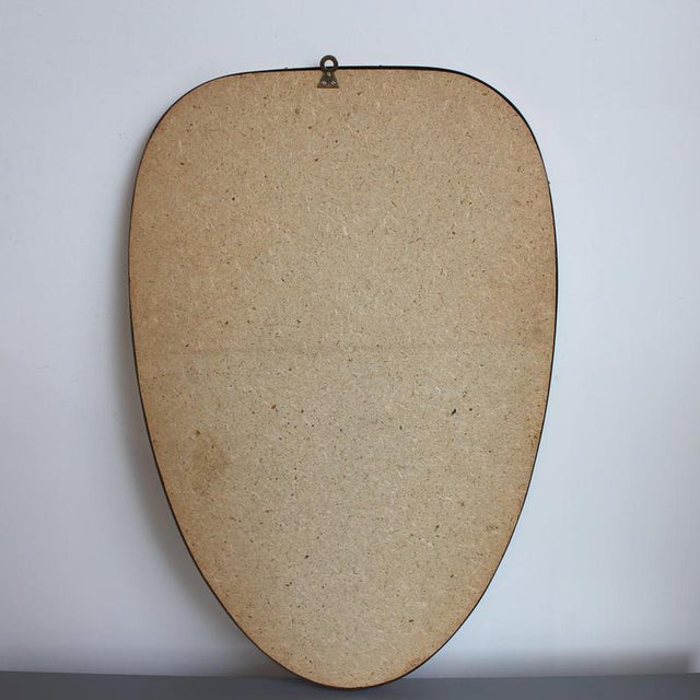 Vintage Italian Wall Mirror with Brass Frame by Gio Ponti, 1950s For Sale - Image 10 of 11
