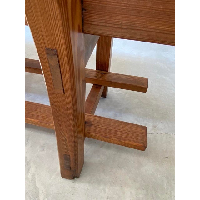 Wood Late 19th Century English Antique Pine Church Pew For Sale - Image 7 of 10