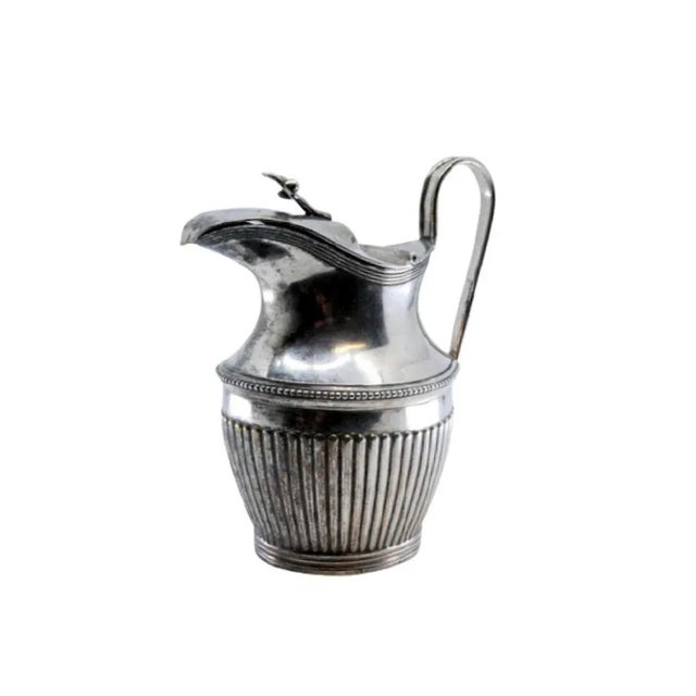 Fluted Silver Milk Jug For Sale - Image 11 of 11