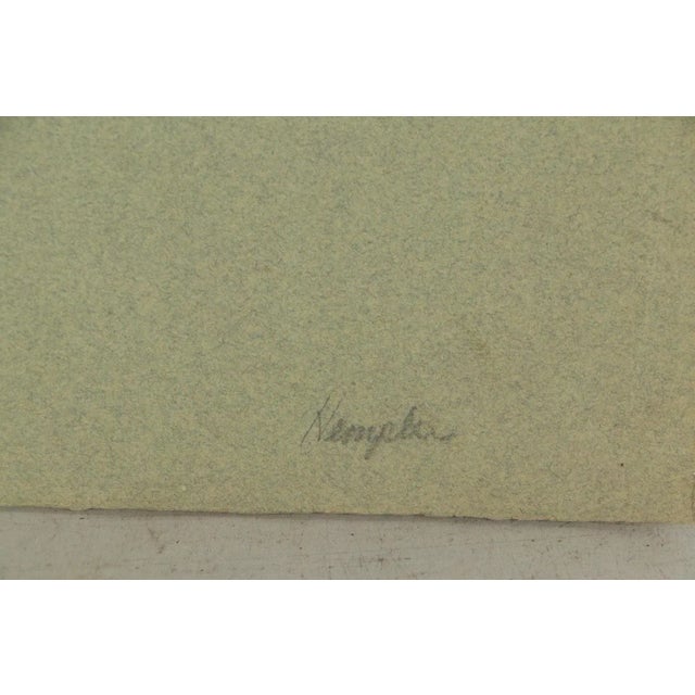 Paper 1950s Fashion Dress Watercolor Painting by Orval Hempler For Sale - Image 7 of 8