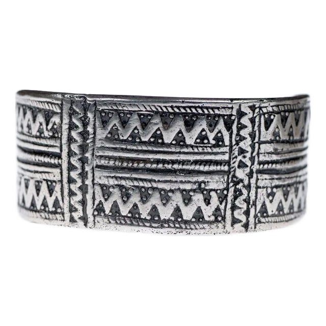 Late 20th Century Tribal Silver Tuareg Bracelet For Sale
