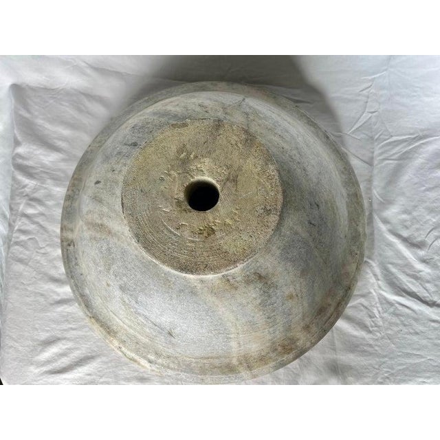 Italian Natural Colored Stone Sink W/ Bluish Gray Detailing For Sale In Los Angeles - Image 6 of 9