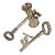 Godinger Silver Plated Skeleton Key Jigger/Bottle Opener and Skeleton Key Corkscrew-Set of 2 For Sale