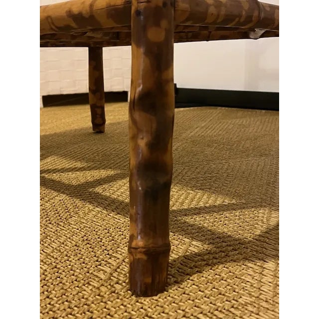 Early 20th Century English Burnt Bamboo Side Table For Sale - Image 10 of 12