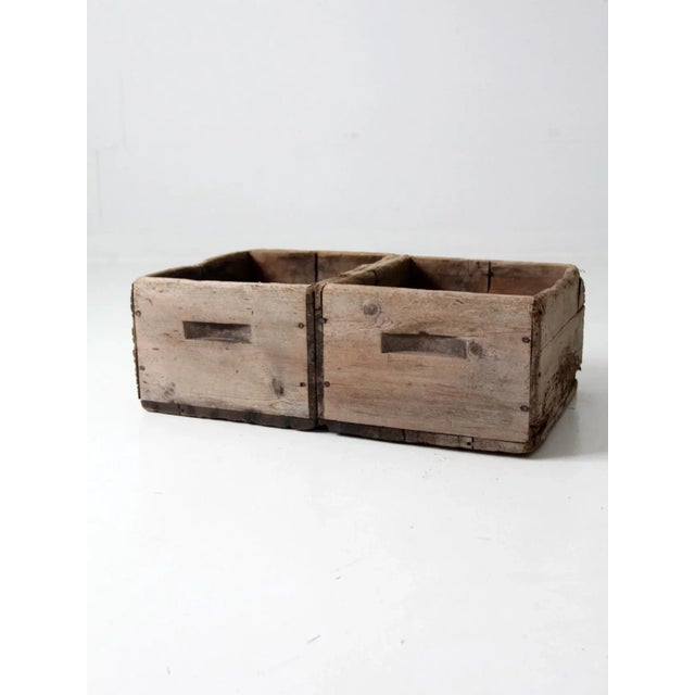 Wood Antique Double in Wooden Crate For Sale - Image 7 of 12