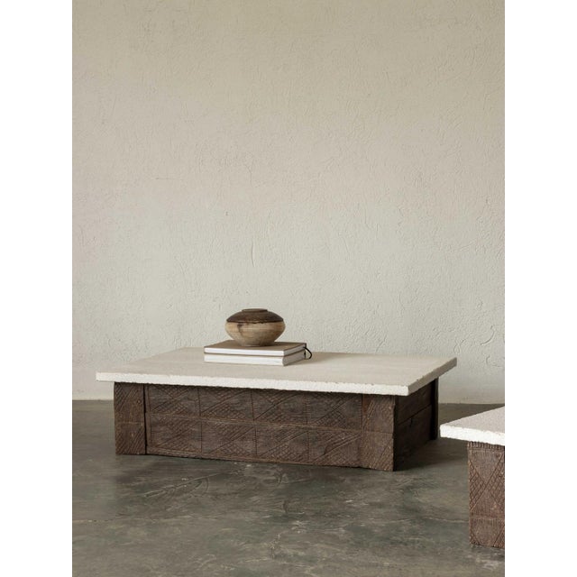 Coffee Tables in Stone and Wood For Sale - Image 5 of 8