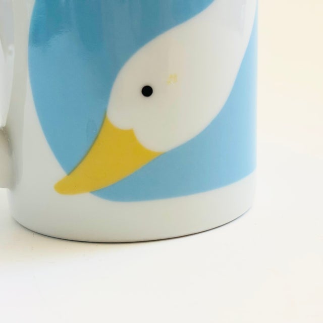Blue Vintage Lidded Ceramic Goose Mug by Takahashi, Japan For Sale - Image 8 of 13