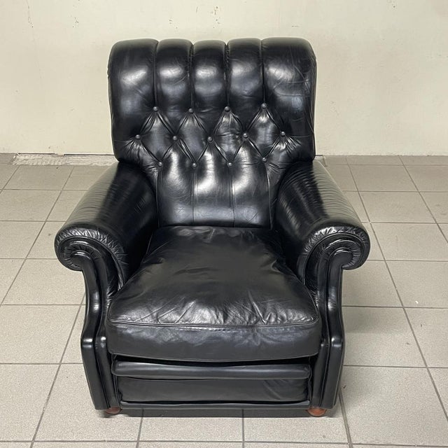Black Bonnie Model Armchair by Poltrona Frau, 1960s For Sale - Image 8 of 18