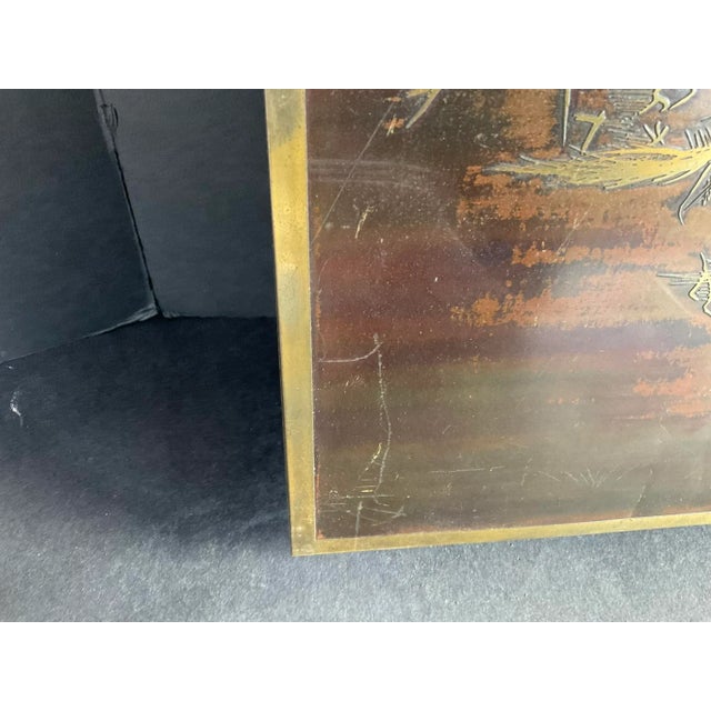 Bijan Mid Century Modern Bijan Brass Wall Plaque For Sale - Image 4 of 12