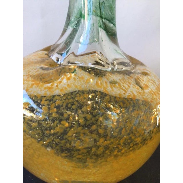 Glass 1980s Hand Blown Glass Pumpkin by Stuart Braunstein For Sale - Image 7 of 10