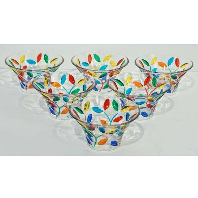 Colleoni Modern Crystal Murano Glass Cups/Bowls - Set of 6 For Sale - Image 9 of 9