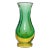 Murano Seguso Vetri d'Arte Sommerso Green Yellow Italian Art Glass Vintage Footed Flower Bud Vase For Sale