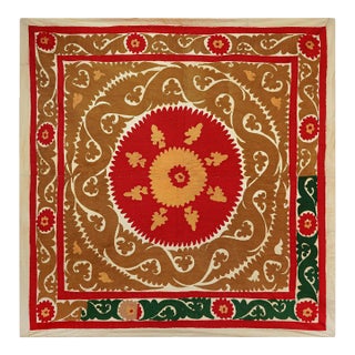 Suzani Wall Decor - Tribal Tapestry 4'9'' X 5'2'' For Sale