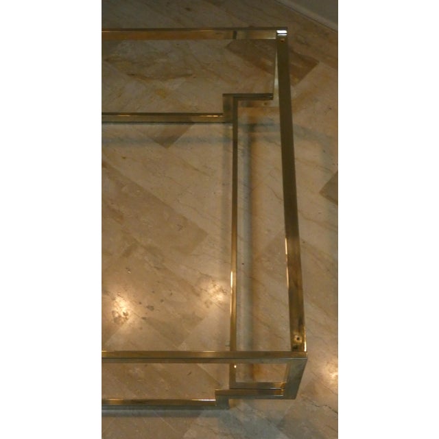 Amber Glass Coffee Table with Geometric Structure, Italy, 1970s For Sale - Image 14 of 18