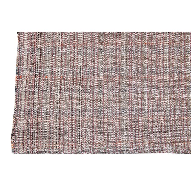 Mid-20th Century Vintage Flat-Weave Rug For Sale - Image 9 of 13