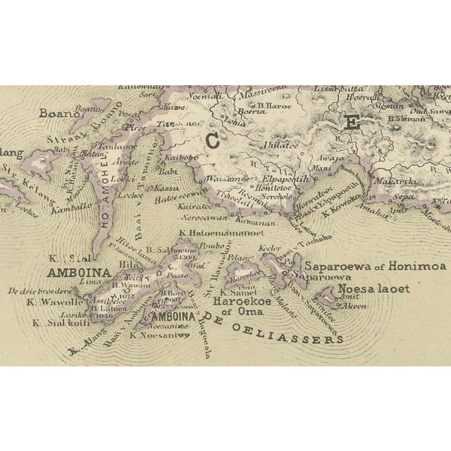 Antique Map of Ceram, Ambon, Banda, Buru and Moluccas from Dornseiffen, 1884 For Sale - Image 6 of 9