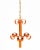 Mid-Century Modern Richard Essig Mid Century Orange Pop Art 3 Light Chandelier For Sale - Image 3 of 9