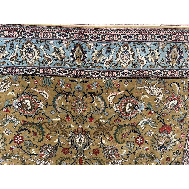 Exceptional Persian Qum, 6'8" X 10'8" For Sale In New York - Image 6 of 10