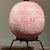 Mid-Century Modern Pair of Modernist Vintage Pink Carved Ceramic Lamps With Wire Stands For Sale - Image 3 of 10