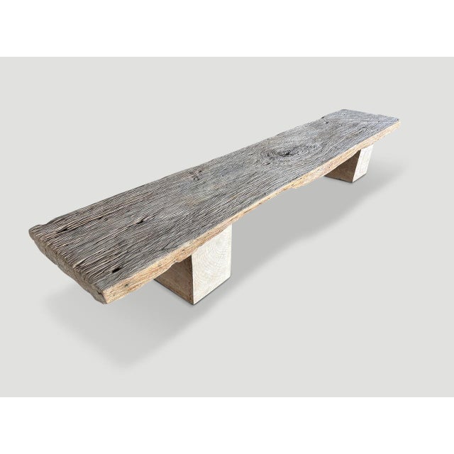 Andrianna Shamaris Ancient Teak Wood Bench or Coffee Table For Sale - Image 16 of 18