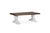 Early 21st Century Walnut Top and White Pedestal Legs Dining Room Table For Sale - Image 4 of 5
