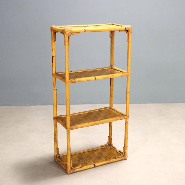 Small Bamboo Bookcase, 1980s For Sale - Image 10 of 10