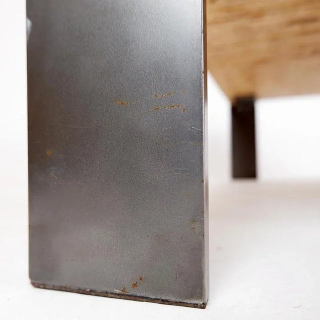 Large Square Coffee Table with Sorgho Top For Sale - Image 4 of 12