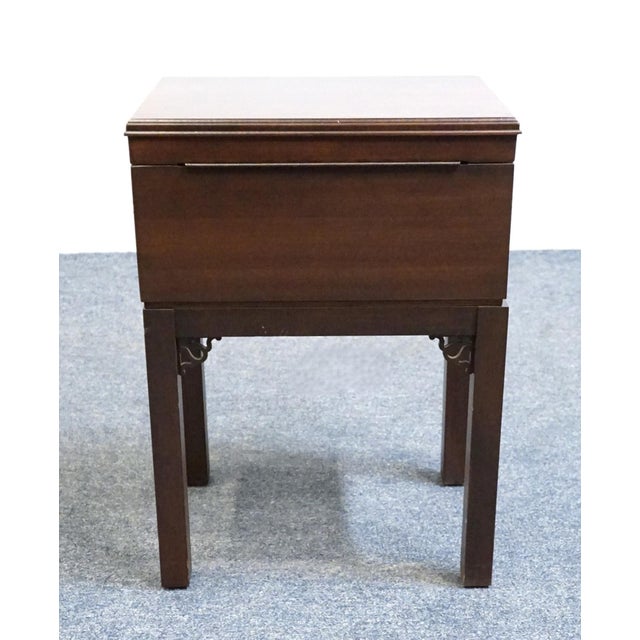Late 20th Century Ethan Allen Georgian Court Solid Cherry Traditional 16x11" Box on Stand 11-3403 - 225 Vintage Finish For Sale - Image 5 of 12