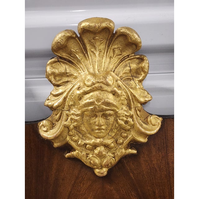 Wood Antique Georgian Style Mahagony Giltwood Mirror For Sale - Image 7 of 16