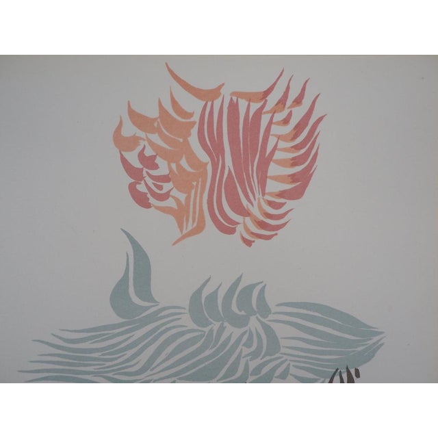 Modern Jacques Herold, Composition florale, Lithograph For Sale - Image 3 of 6