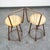Mid Century Modern Bar Stools Set 2 Brown Swivel Wood American Vintage Tan MCM For Sale - Image 4 of 12