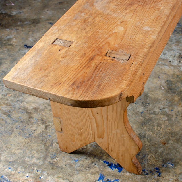 19th Century Pine Bucket Bench Chairish