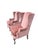 Rose Mid 20th Century Rose Gold Pink Crushed Velvet Wingback Chairs- A Pair For Sale - Image 8 of 18