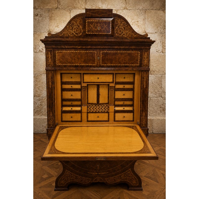 1950s Tulip Secretary Desk with Drop-Front, 1950s For Sale - Image 5 of 18