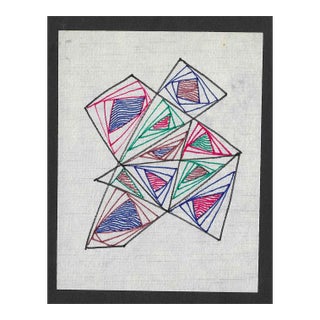 1970s William Davis Midcentury Modern Drawing For Sale
