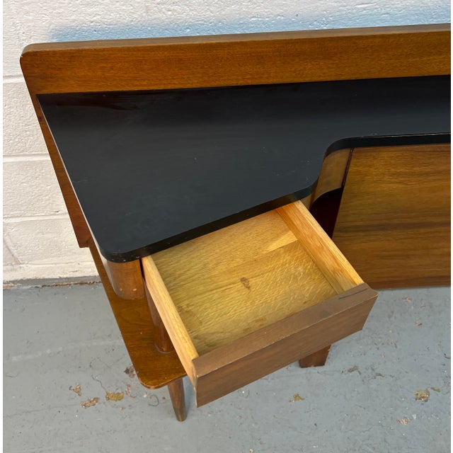Brown Mid 20th Century American of Martinsville "Dania" Bar Bed Headboard by Merton Gershun For Sale - Image 8 of 12