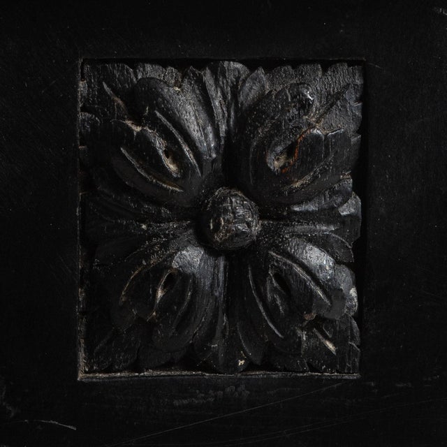 19th Century France Black Wood Console Table For Sale - Image 4 of 11