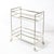 Metal Mid-Century Modern Two-Tier Bar Cart in Antiqued Nickel Finish For Sale - Image 7 of 18