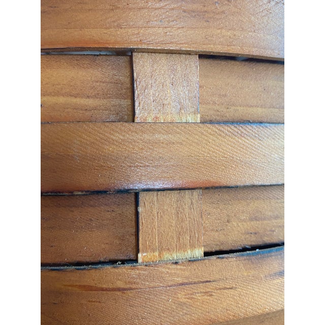 Tree-Like Welded Iron Floor Lamp With Woven Wood Shade For Sale - Image 13 of 17