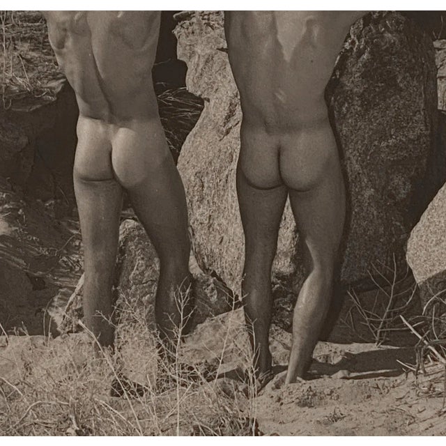 American Vintage Bruce of La Photograph, Two Men in the Woods For Sale - Image 3 of 5