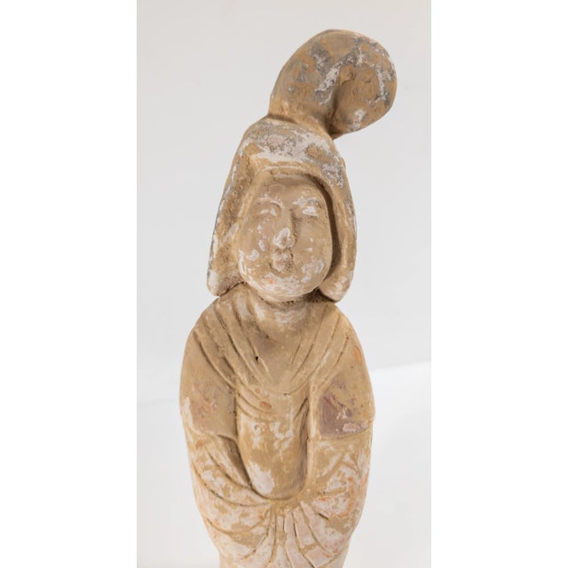 Ceramic 20th Century Chinoiserie Tang Style Chinese Pottery Figure of a Lady For Sale - Image 7 of 10
