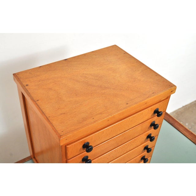 Small Beech Haberdashery Chest of Drawers, 1950s For Sale - Image 11 of 13