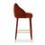 Contemporary Figueroa Bar Stool in Crimson Red Velvet from Insidherland For Sale - Image 3 of 8