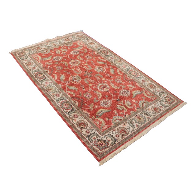 Traditional Karastan Ashara 100% Wool Red Agra Acanthus Palmette 549 Area Rug Carpet 6' X 9' For Sale - Image 3 of 14