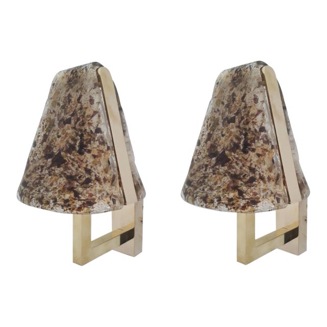 Mid 20th Century Bell Shade Sconces by Mazzega - a Pair For Sale