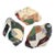 "Paris Triptych" by Michael Gustavson, Raku Ceramic Three-Panel Wall Sculpture, Deep Green and Rust Glaze, Contemporary California Art, Vibrant Colors For Sale